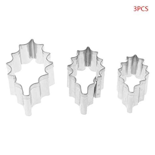 Holly Leaf Cutters - Set of 3 - Click Image to Close